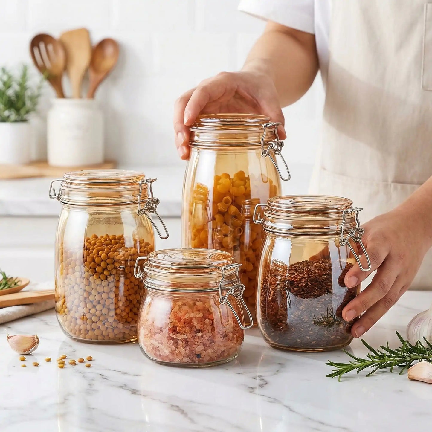 Bocal en verre hermétique esthétique