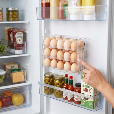 Boite Ă oeufs triple niveaux frigo transparent