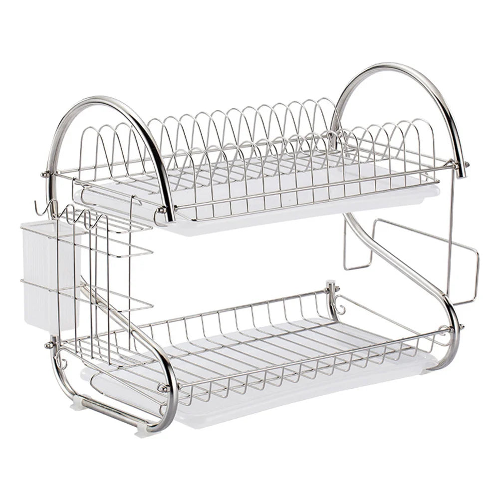 Egouttoir-Vaisselle-en-Acier-deux-niveaux