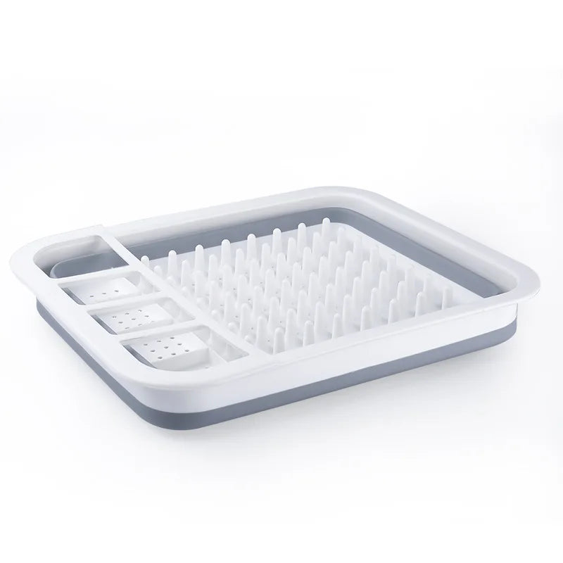 Egouttoir-vaisselle-silicone-pliable-gris
