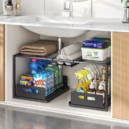 Etagere-sous-evier-double-niveaux-rangement-salle-de-bain