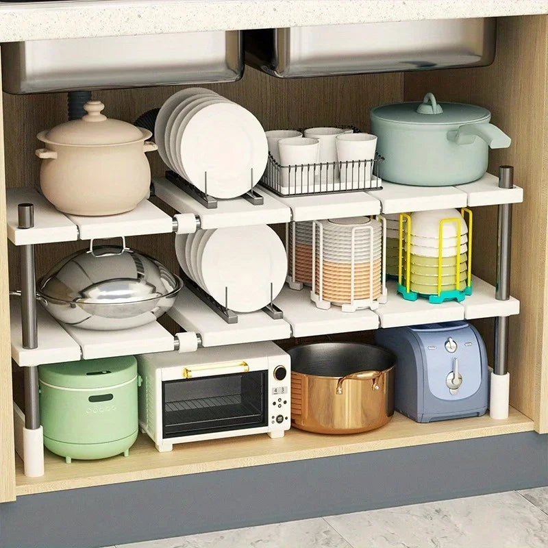 Etagere-sous-evier-extensible-optimisation-espace