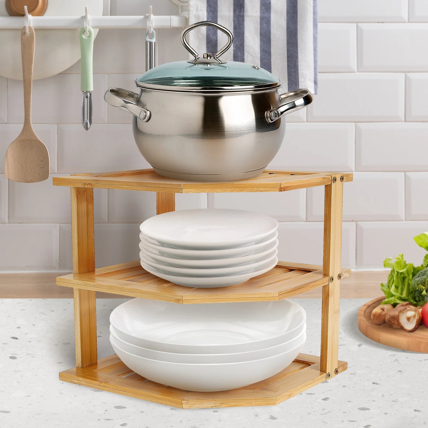Range-assiette-bambou-étagère