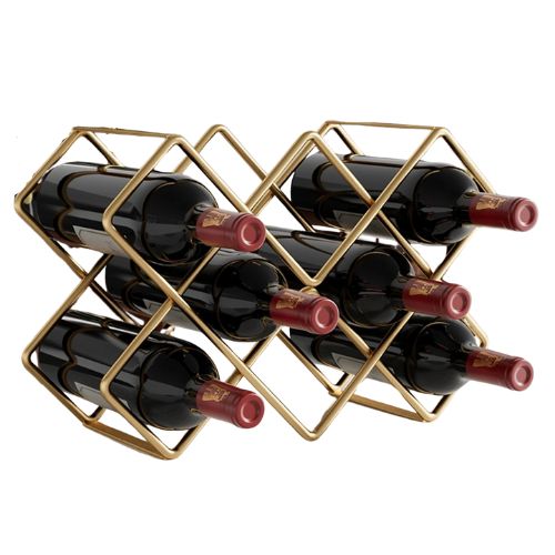 Range Bouteille Casier 8 Grilles couleur or