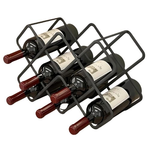 Range Bouteille Casier 8 Grilles noir