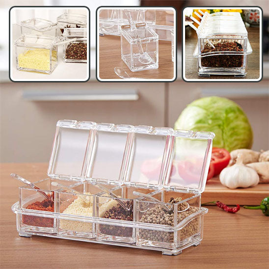 Rangement-à-épices-Box-transparents-gain-de-temps