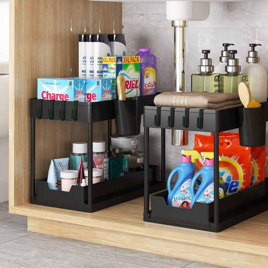 Rangement-sous-evier-coulissant-organiseur