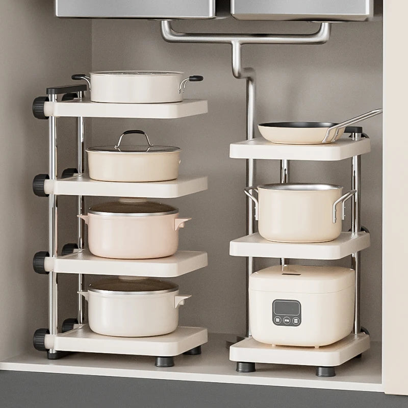 Rangement-sous-evier-multicouche-quatre-trois-couches