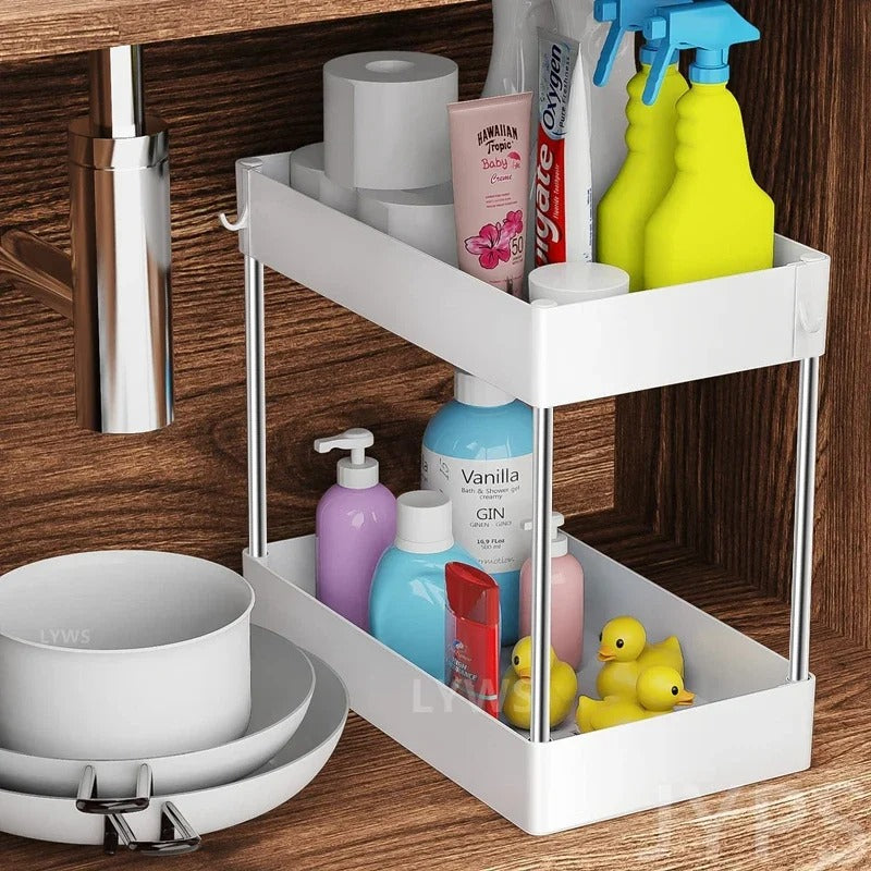 Rangement-sous-evier-support-polyvalent-plastique-acier