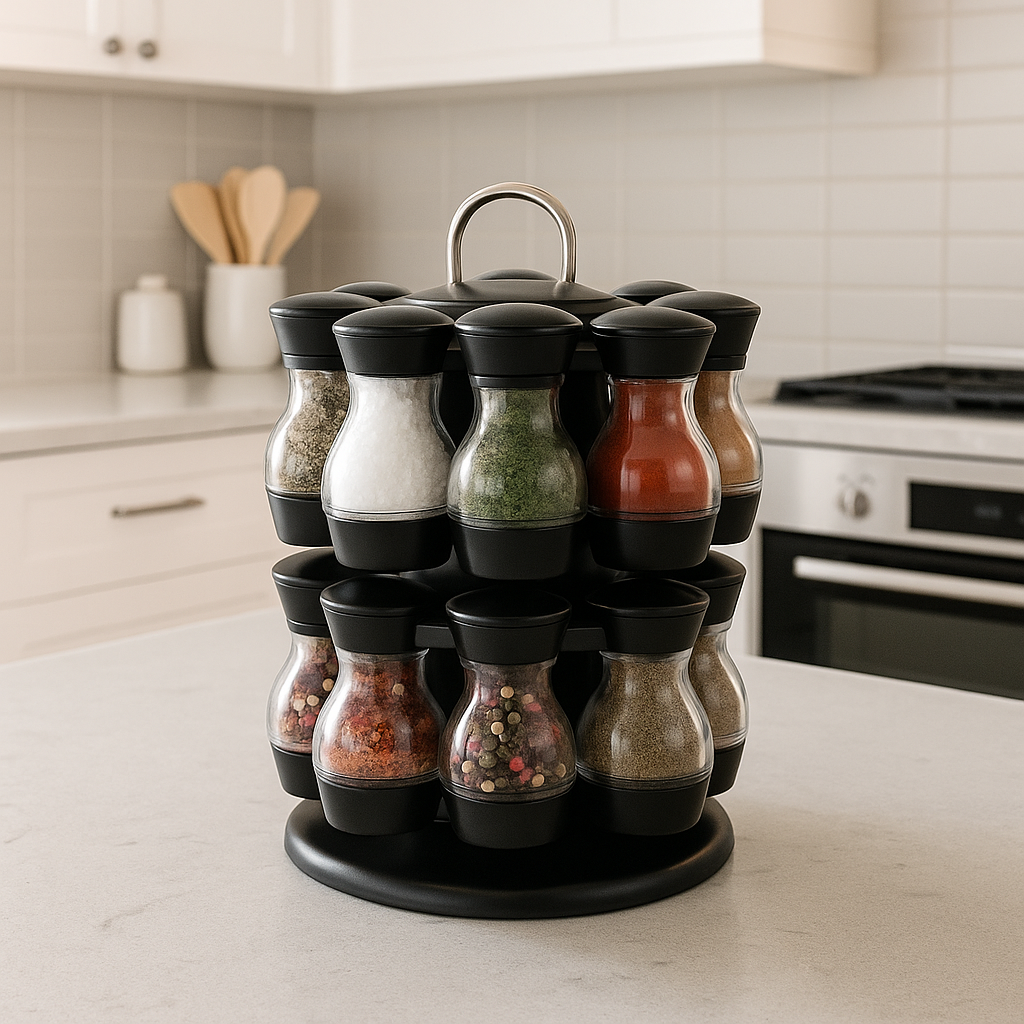 Support pot à épices 16 Bocaux rangement pour cuisine