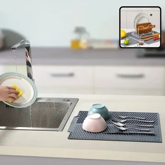 Tapis-égouttoir-vaisselle-silicone-séchage-rapide