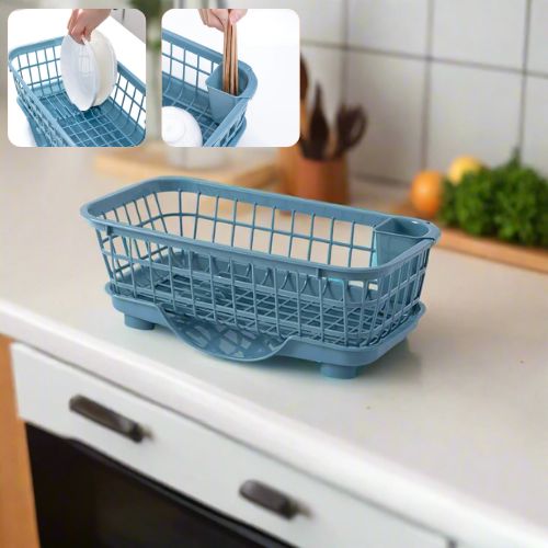 Égouttoir-a-vaisselle-Plastique-bleu