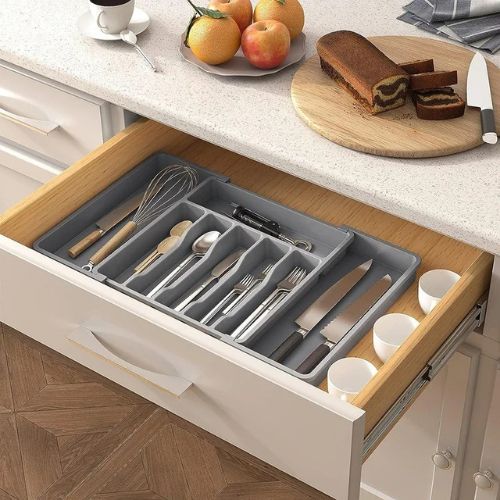 Range couverts | Extensible Gris
