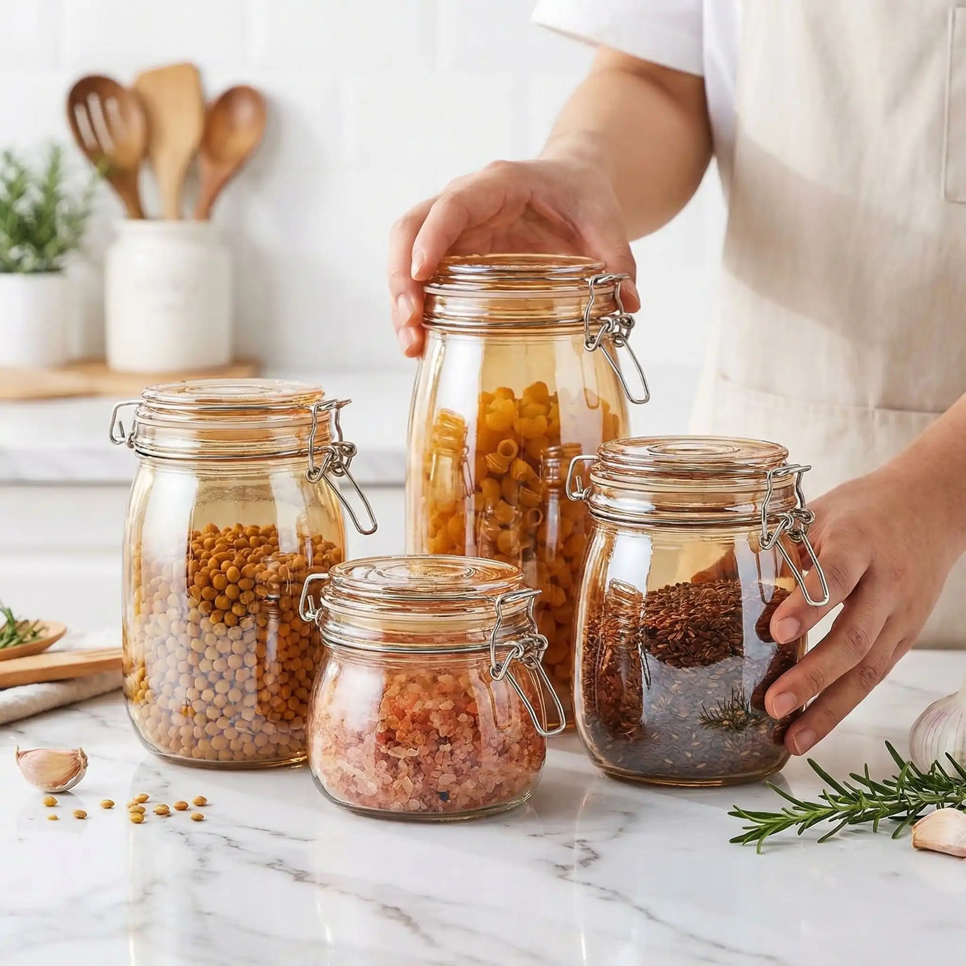 Bocal en verre hermétique esthétique