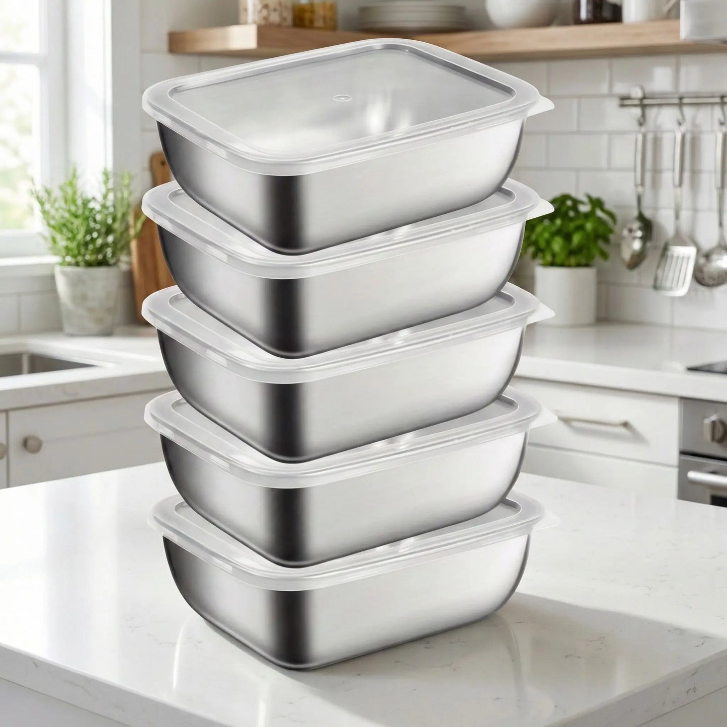 Boite alimentaire acier empilable