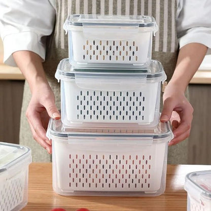 Boite de conservation alimentaire deux en un empilable