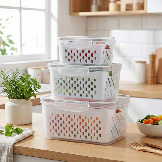 Boite de conservation alimentaire deux en un sur comptoir