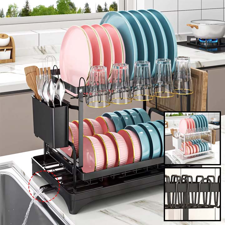Egouttoir vaisselle drainage auto amovible