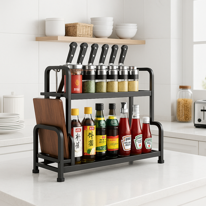 Etagere-cuisine-acier-2-niveaux-avec-support-planche