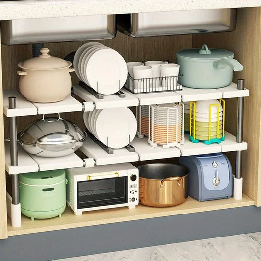 Etagere-sous-evier-extensible-optimisation-espace