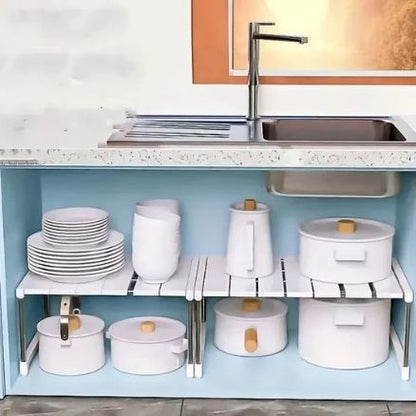 Etagere-sous-evier-extensible-plastique-acier
