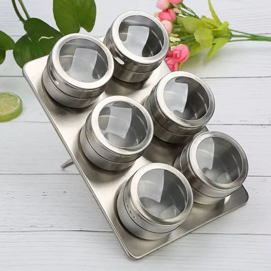 Organisateur-épices-pots-à-épices-magnétiques-6-pots