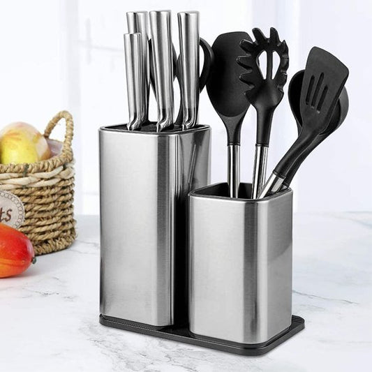 Organisateur de couvert  Double Pots en acier