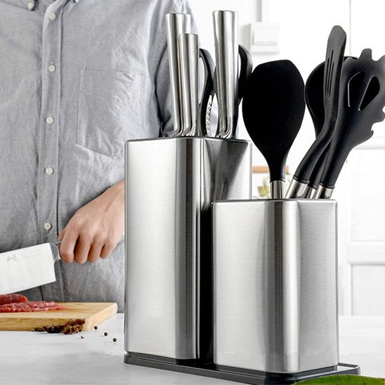 Organisateur de couvert  Double Pots pratique