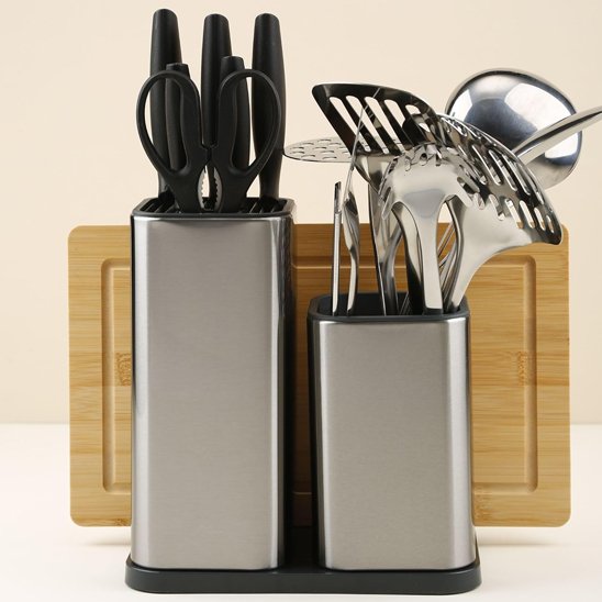 Organisateur de couvert  Double Pots spécial couteaux
