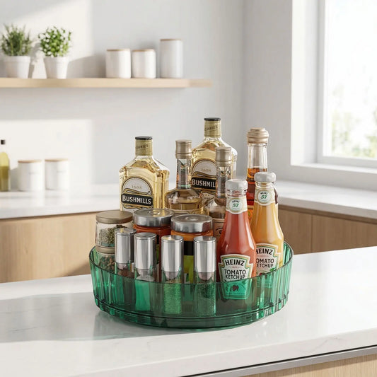 Plateau tournant​ pour épices style visible vert 