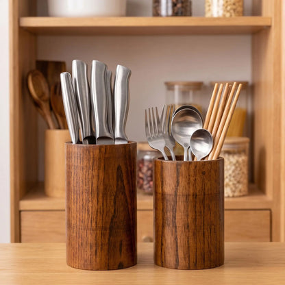 Pot a couverts Bois multifonction pratique