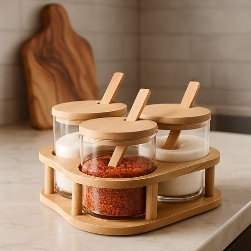 Pots à épices avec Support OrganicChef présentoir