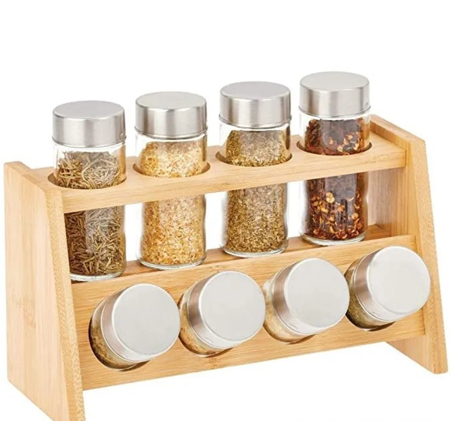Présentoir à épices 8 pots et support stable