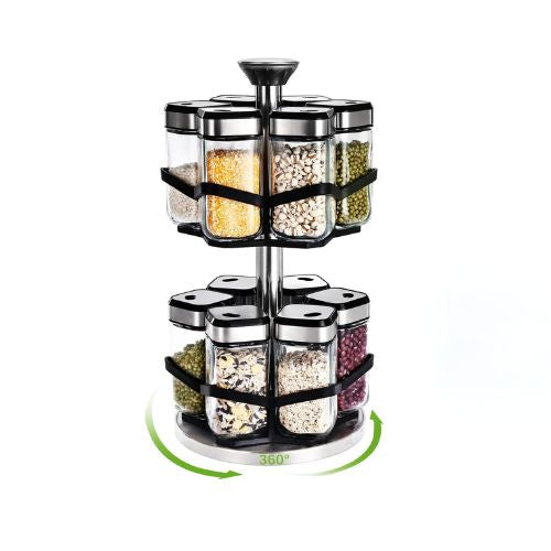 Présentoir épices support tournant 360°