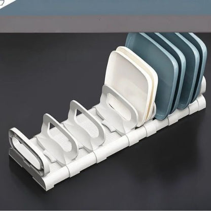 Range-assiette-avec-séparateurs-réglables-plastique-blanc