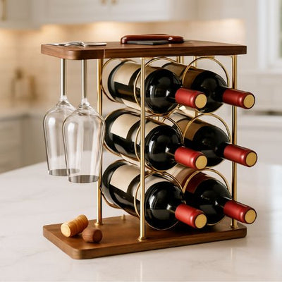 Range-bouteille-étagère-2-en-1