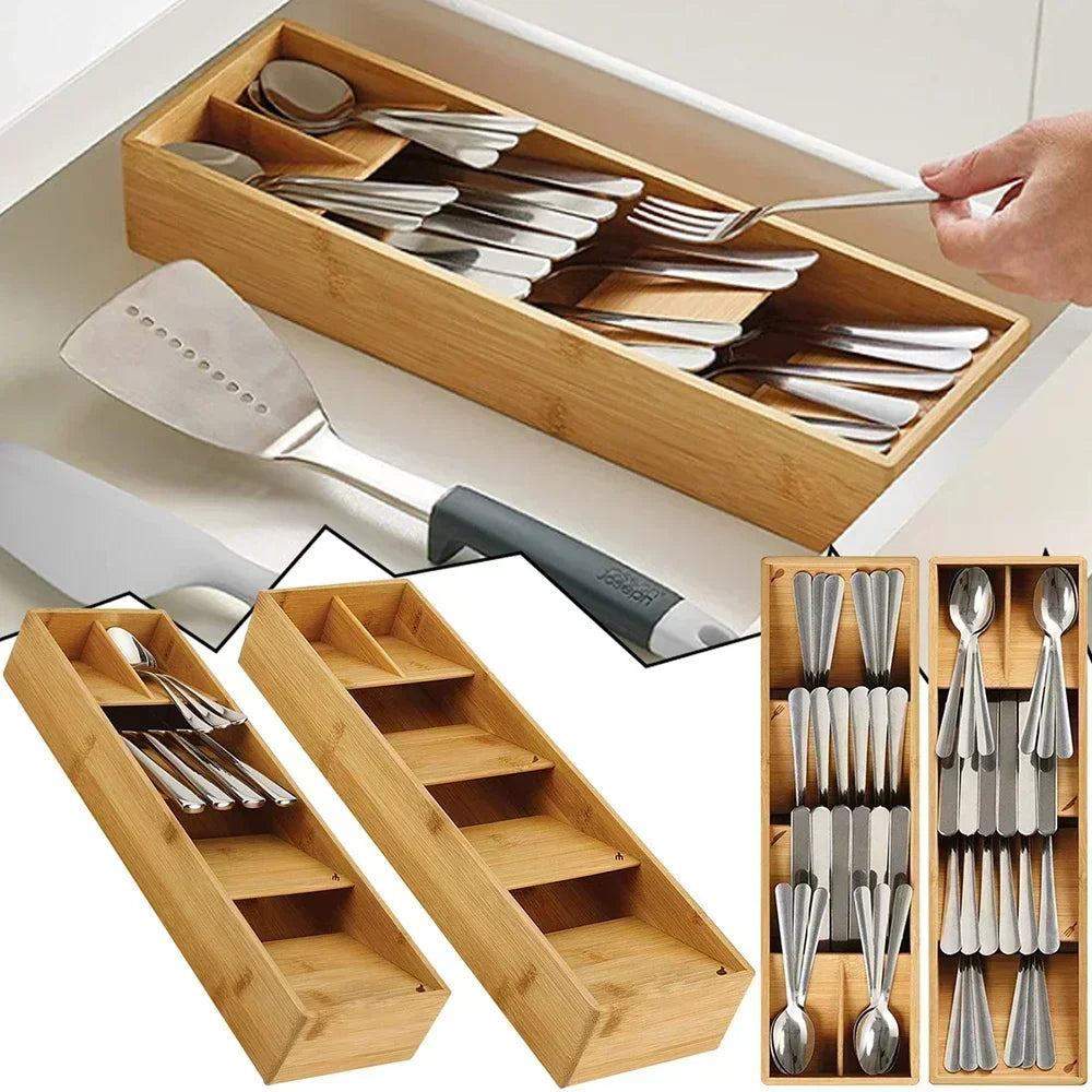 Range-couvert-bois-organiseur-de-tiroir-compact-accessible