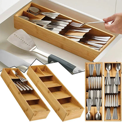 Range-couvert-bois-organiseur-de-tiroir-compact-accessible