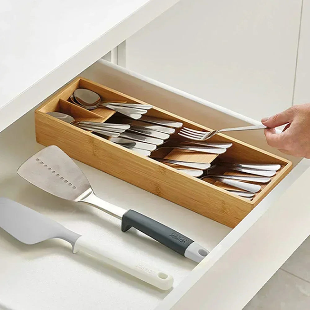 Range-couvert-bois-organiseur-de-tiroir-stable