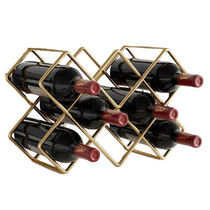Range Bouteille Casier 8 Grilles couleur or