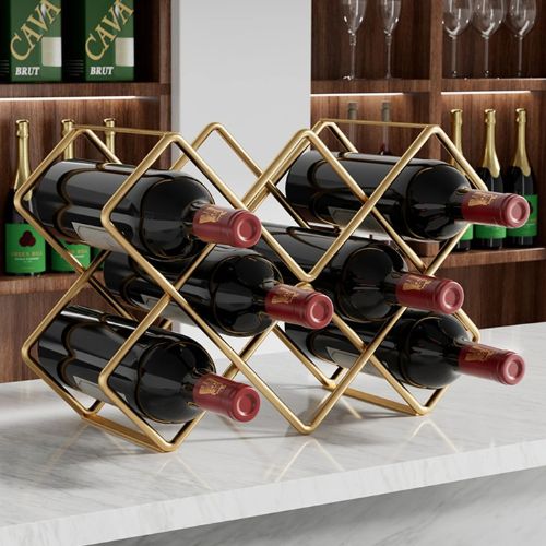 Range Bouteille Casier 8 Grilles élégant sur comptoir