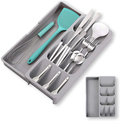 Rangement-à-couverts-extensible-pour-tiroir-double-compartiments