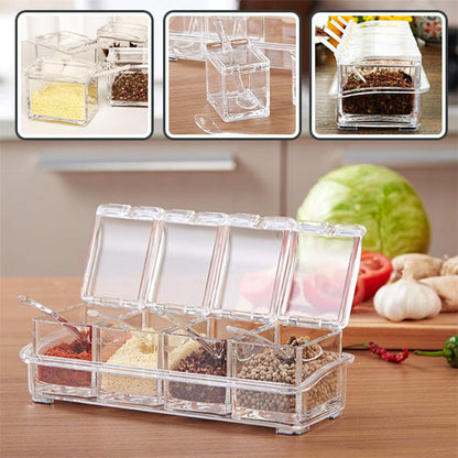 Rangement-à-épices-Box-transparents-gain-de-temps