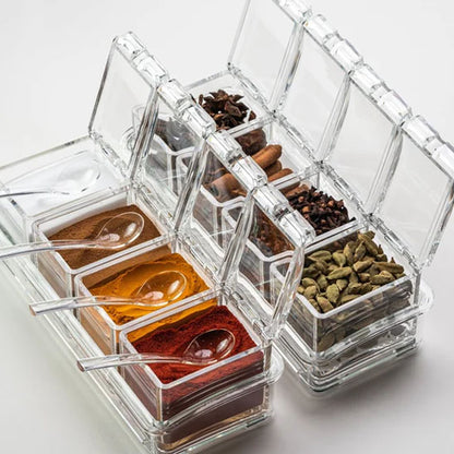 Rangement-à-épices-Box-transparents-pratique