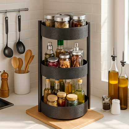 Rangement-à-épices-étagère-rotatif-3-niveaux-pour-pots-bouteilles