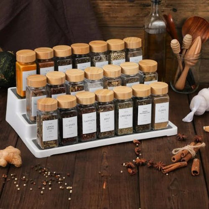 Rangement-à-épices-pots-verre-bambou-fraicheur