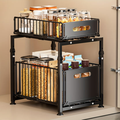 Rangement-sous-evier-coulissant-panier-extractible-noir-rangement-epices
