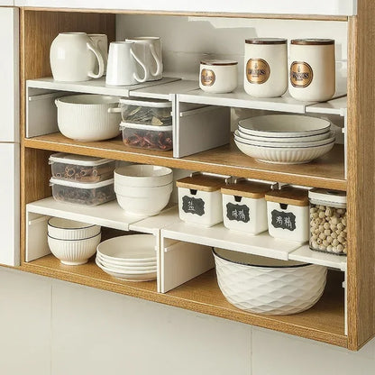Rangement-vaisselle-étagère-rétractable-pour-placard