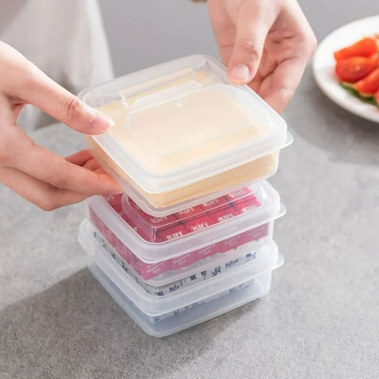 Rangement frigo boîte carrée lot de 3