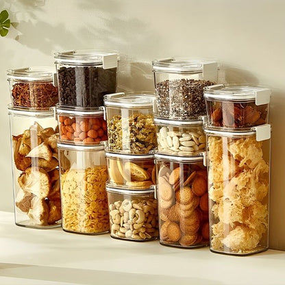 Boite de conservation alimentaire à pompe empilable